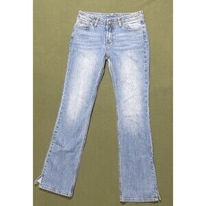 J. Galt Brandy Melville Jeans Womens Small Light Wash Flare Split Hem Y2K Denim